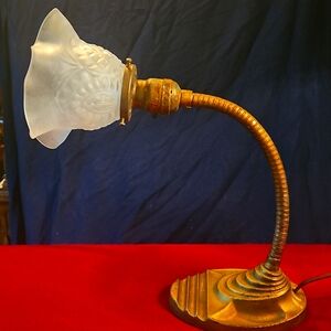 Antique 30s 40s Gooseneck Lamp